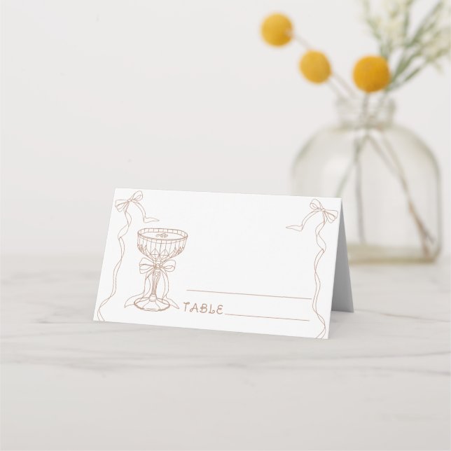 martini de espresso dibujado a mano - tarjetas de  (Anverso)