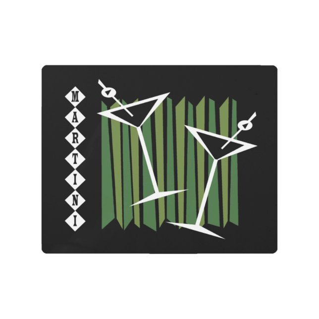 +Martini de vintage + impresión Metalizado (Anverso)