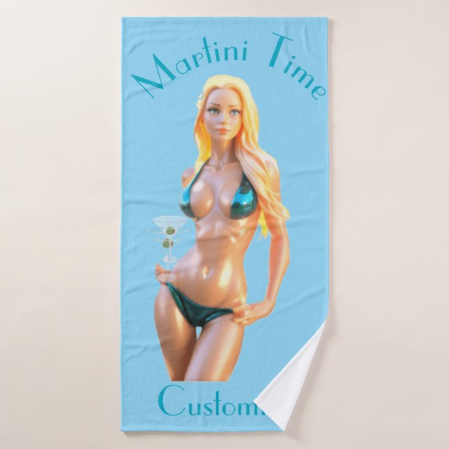 Martini hora Bikini Babe Thunder_Cove  (Toalla de baño)