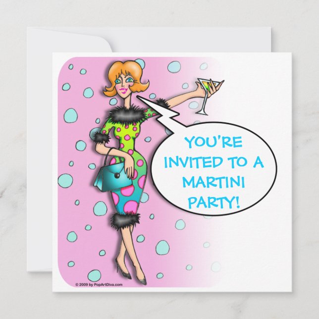 Martini - Invitación a la fiesta de cóctel (Anverso)