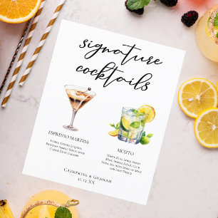 Martini Mojito Signature Cocktails Menú Boda