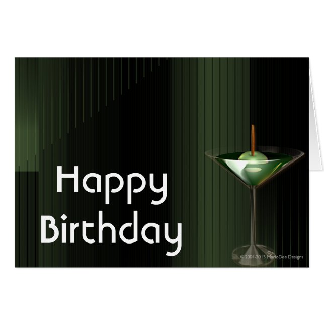 Martini Personalizado tarjeta de felicitación de c (Anverso (Horizontal))