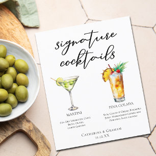 Martini Piña Colada Menú de cócteles de la firma