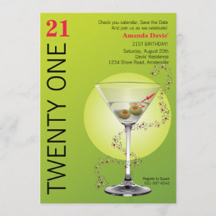 Martini Por Favor Invitación