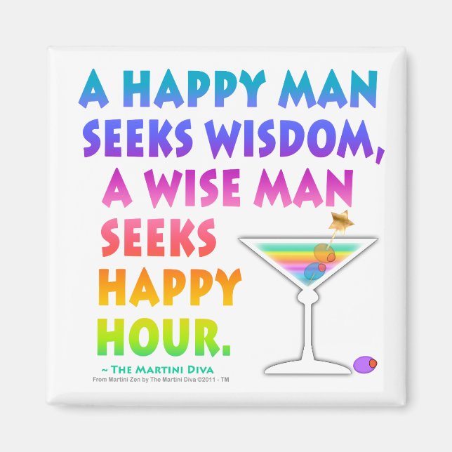 MARTINI ZEN: Hombre Sabio busca imán de la Hora Fe (Frente)