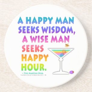 MARTINI ZEN: Hombre Sabio Busca Posavasos para Hap