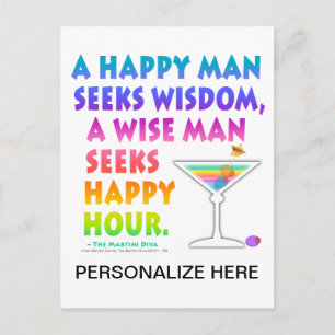 MARTINI ZEN: Hombre sabio busca postal Happy Hour