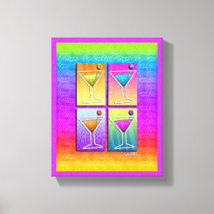 MARTINIS DE ARTE POP GALERÍA Lienzo Envueltos
