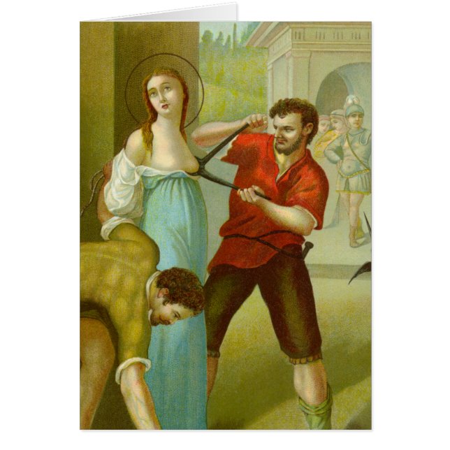 Martirio de St. Agatha (M 03) Tarjeta de felicitac (Frente)
