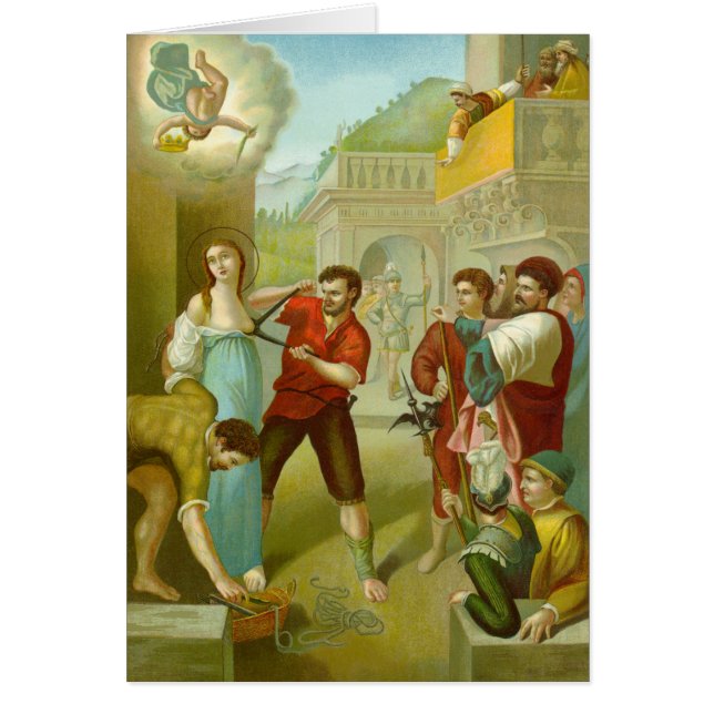 Martirio de St. Agatha (M 03) Tarjeta de felicitac (Frente)