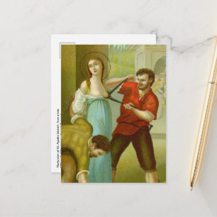 Martirio de Sta. Águeda (M 003) Tarjeta Postal #2