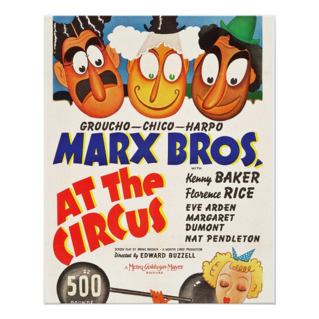 Marx Bros. En El Poster Circus (Anverso)