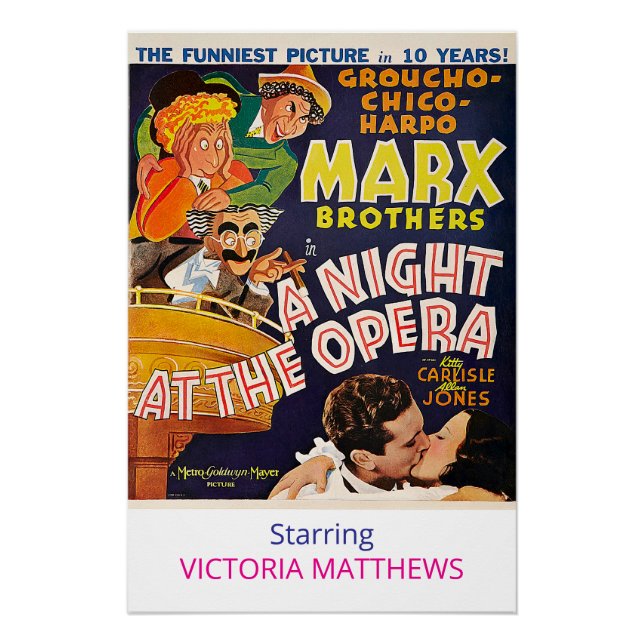 Marx Brothers Personalized Star Movie Poster (Anverso)