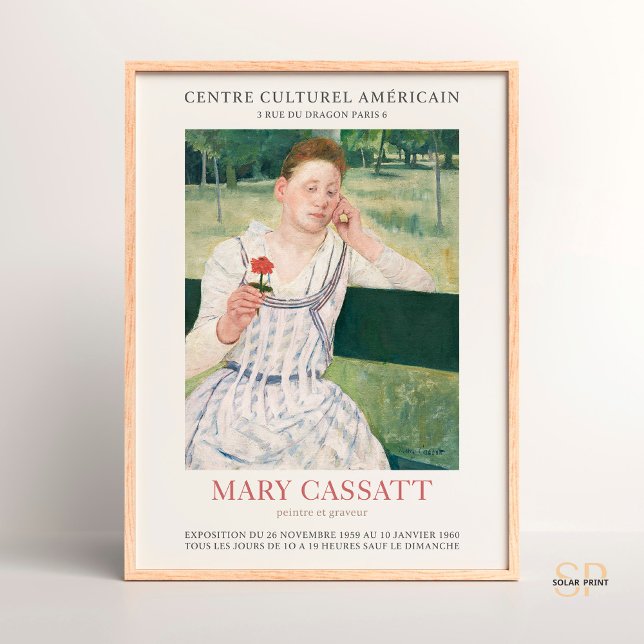 Mary Cassatt con una imagen de arte en zinnia roja (Subido por el creador)