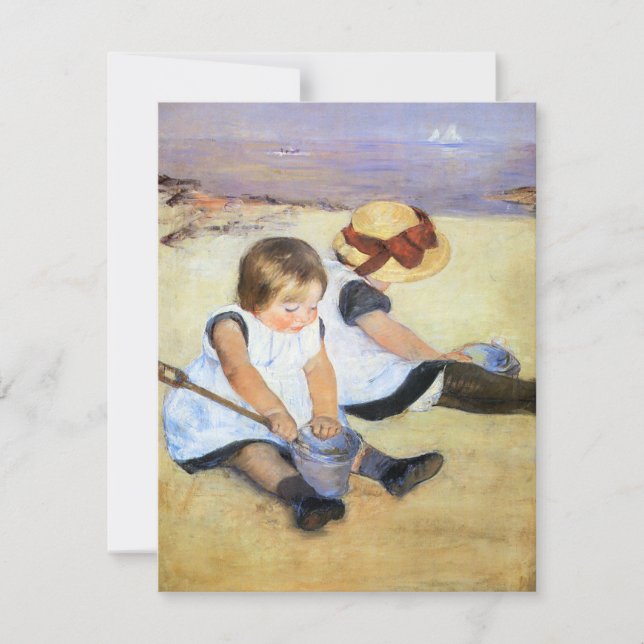 Mary Cassatt jugando en las invitaciones a la play (Anverso)