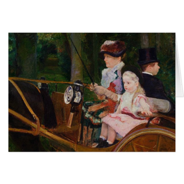 Mary Cassatt - Una mujer y un Chica que conducen (Anverso (Horizontal))