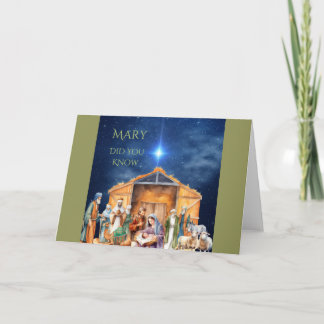 Mary Conocía La Tarjeta De Natividad De Los Navida