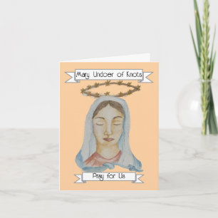 Mary, desdoer de la tarjeta de oraciones de nudos