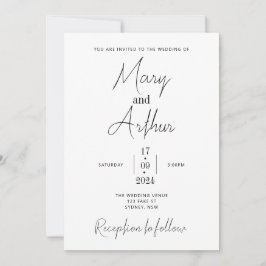 Mary - Invitación a la boda Minimalista moderna