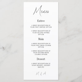 Mary - Menú de Bodas Elegante Minimalista