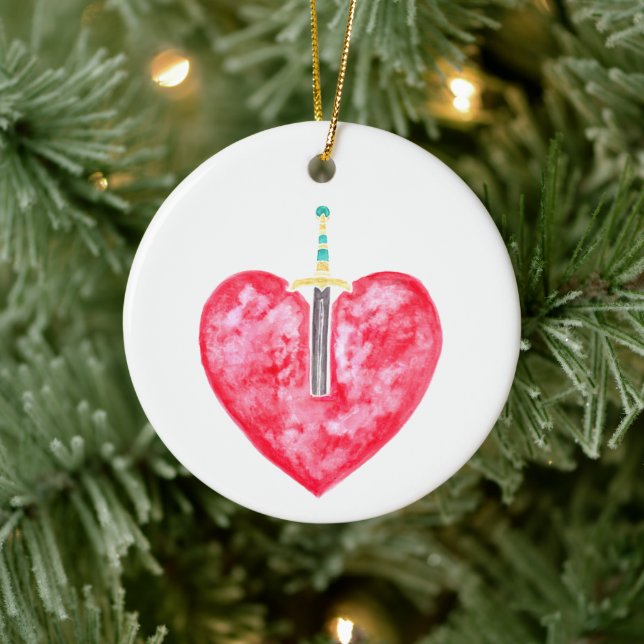 Mary/Pierced Heart - Ornamento jesse Tree Keepsake (Árbol)