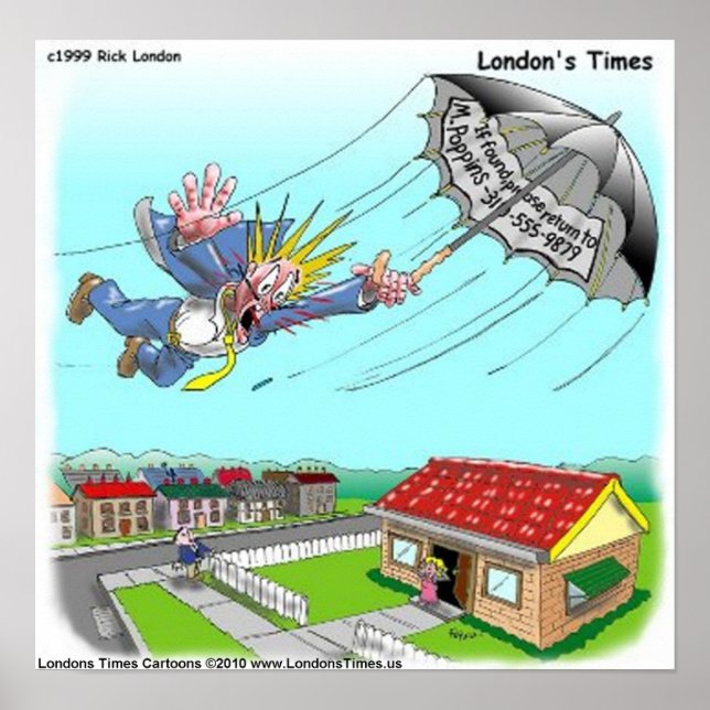 Mary Poppins Poster de Arte Colectivo Gracioso (Frente)