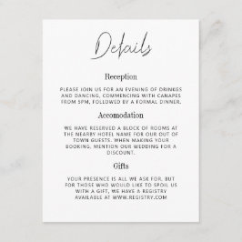 Mary - Tarjeta de Boda de detalles Minimalistas