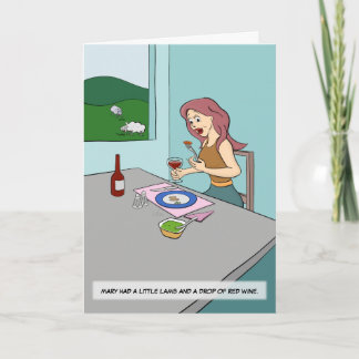 Mary tenía una pequeña tarjeta de cordero
