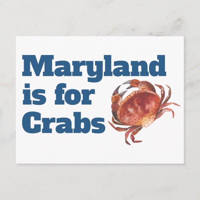 Maryland es para Crabs Postales (Anverso)