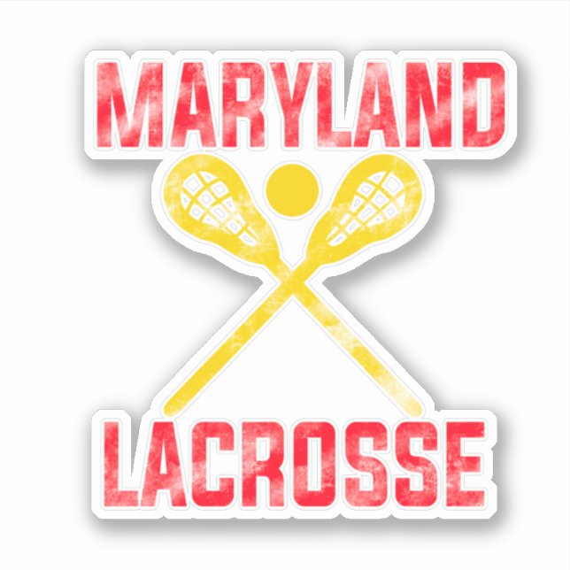Maryland Lacrosse Typography Design Pegatina (Anverso)