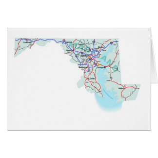 Maryland Map Blank Card