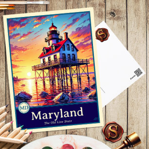 Maryland   Postal con cubierta de estilo anime