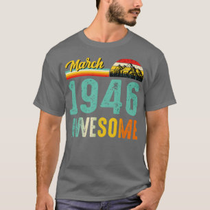 Marzo de 1946 Vintage de la camiseta de regalo de 