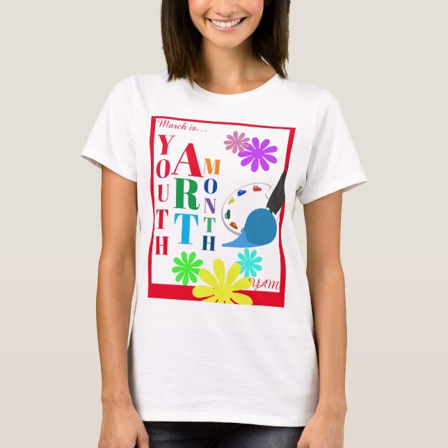 Marzo es camiseta del mes del arte juvenil (Anverso)