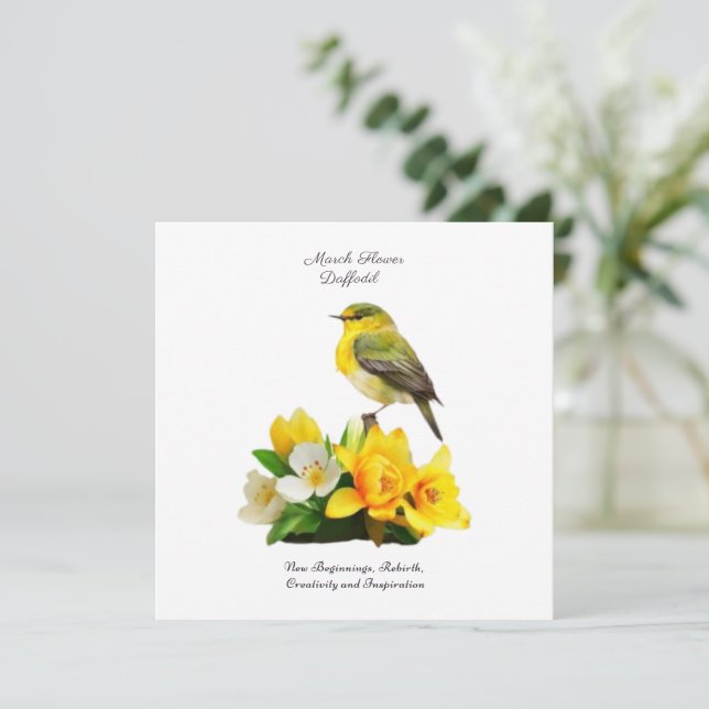 Marzo Nacimiento Mes Flor Vibrante Regalo de cumpl (Anverso de pie)