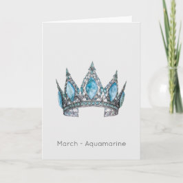 Marzo Tarjeta de cumpleaños de Birthstone Aquamari