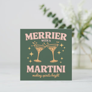 Más alegre con un Martini Navidad Cóctel Fiesta 