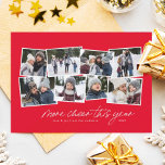 Más alegría este año tarjeta de vacaciones de coll<br><div class="desc">¡Más alegría este año! Celebremos un año de alegría con esta tarjeta festiva de 8 fotos. El guión moderno "más alegría este año" se encuentra debajo de una colección de fotos que pueden ser de una sola sesión de fotos familiares o momentos destacados del año. ¡Ideal para familias y parejas...</div>