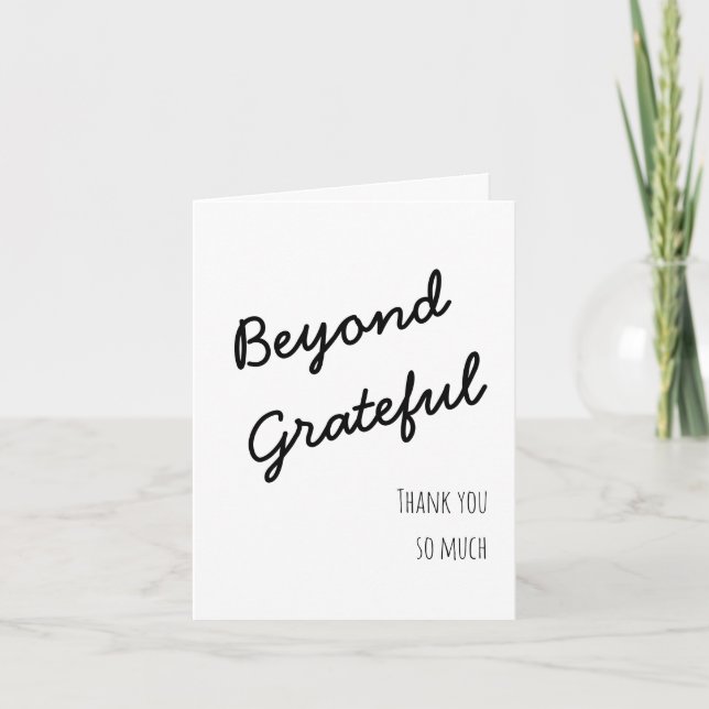 Más allá de la tarjeta de felicitación de agradeci (Anverso)