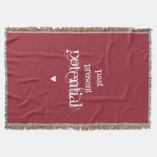 "Más allá, presente, manta tejida del tiro del (Anverso)