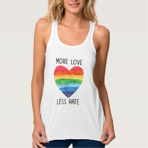 Más amor menos camisetas sin mangas del odio