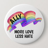 Más amor menos odio | Botón Orgullo LGBT