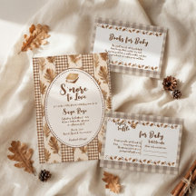 Más amor S'more Invitación de Baby Shower Rústica