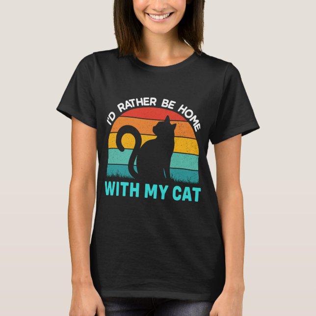 Más bien estar en casa con mi camiseta de gato, di (Anverso)