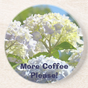 ¡Más Café Por Favor! posavasos de arenisca Flores