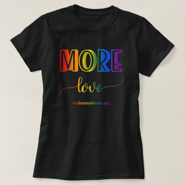 Más camiseta arcoiris de amor (Diseño del anverso)
