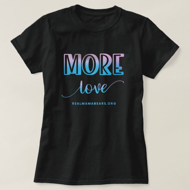 Más camiseta rosa y azul de amor (Diseño del anverso)