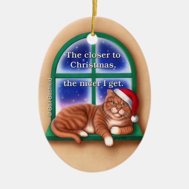 Más cercano al ornamento del navidad (Frente)