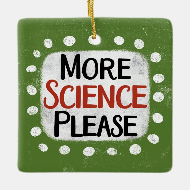 Más ciencia, por favor, ornamento (Anverso)