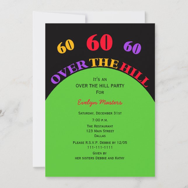 Más de la 60.ª invitación a la fiesta de cumpleaño (Anverso)